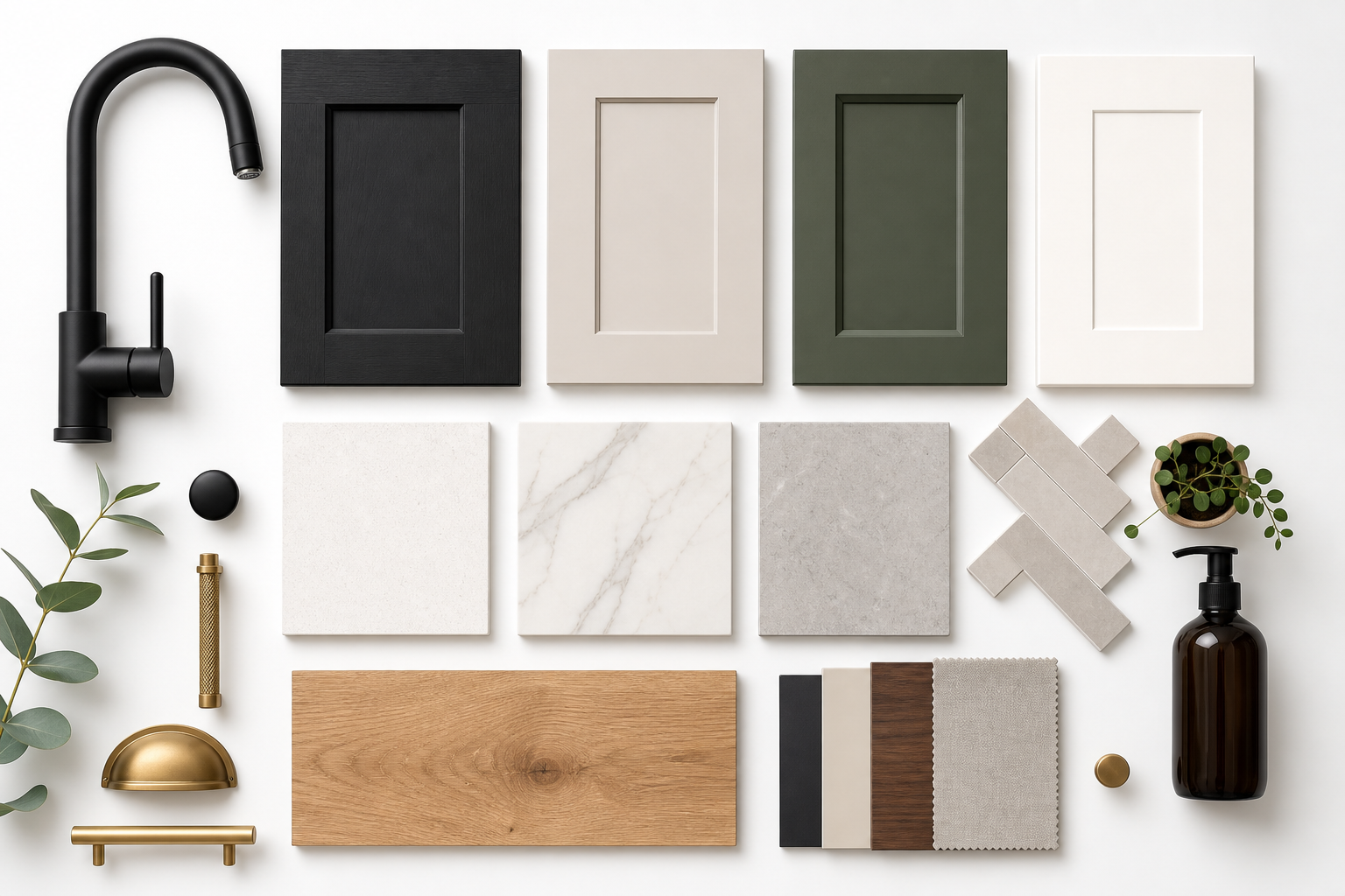 Kitchen material and finish samples