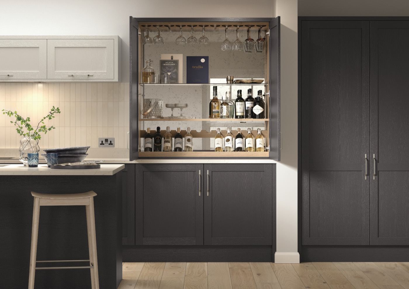 Newcombe shaker kitchen in Indigo & Light Grey